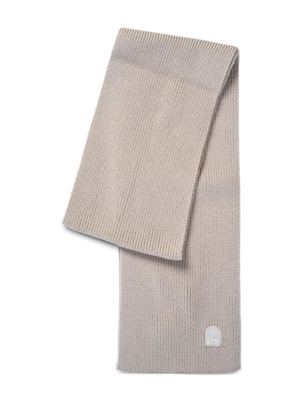 

Шарф в рубчик с логотипом Parajumpers, серый