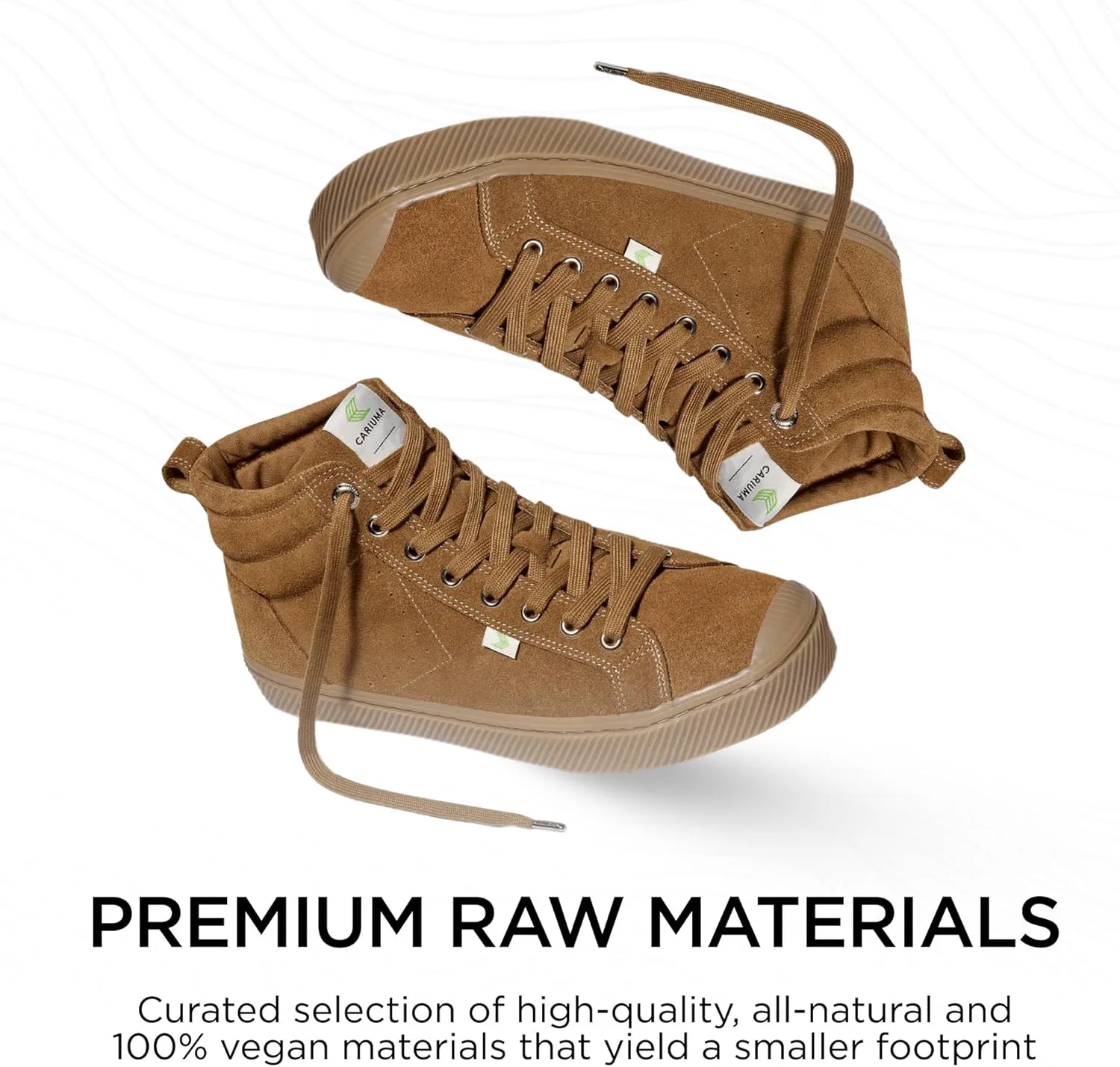 Ботинки Cariuma OCA Therma High Tops из замши, удобная обувь для мужчин, легкие и экологичные, универсальная повседневная обувь с 100% веганскими стельками и резиновой подошвой, коричневый — фото 3