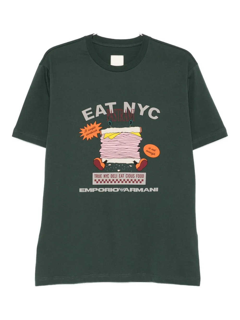 

Футболка из хлопка с графическим принтом EMPORIO ARMANI, зеленый