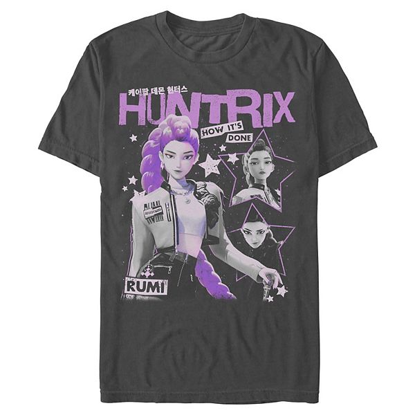 

Футболка с принтом Men's kpop demon hunters rumi collage Licensed Character
