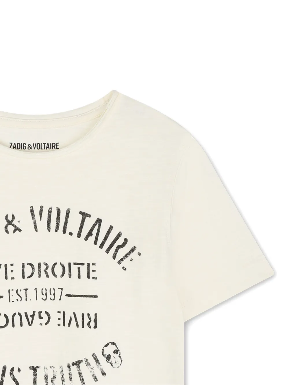 Футболка с графичным принтом Zadig & Voltaire Kids, белый — фото 3