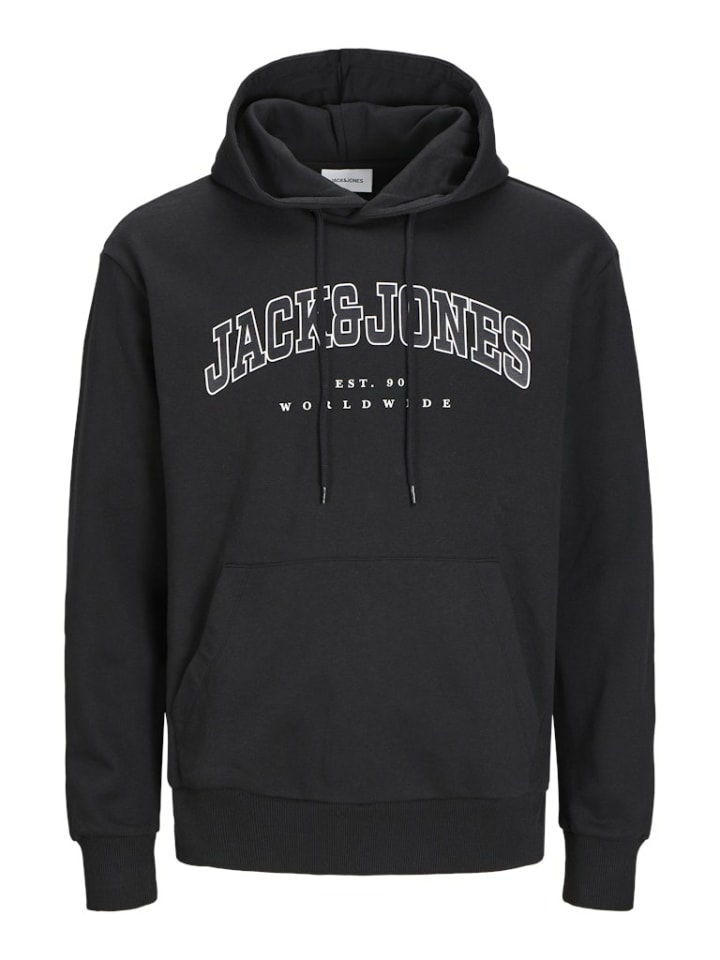 

Jack & Jones Мужская черная толстовка с капюшоном