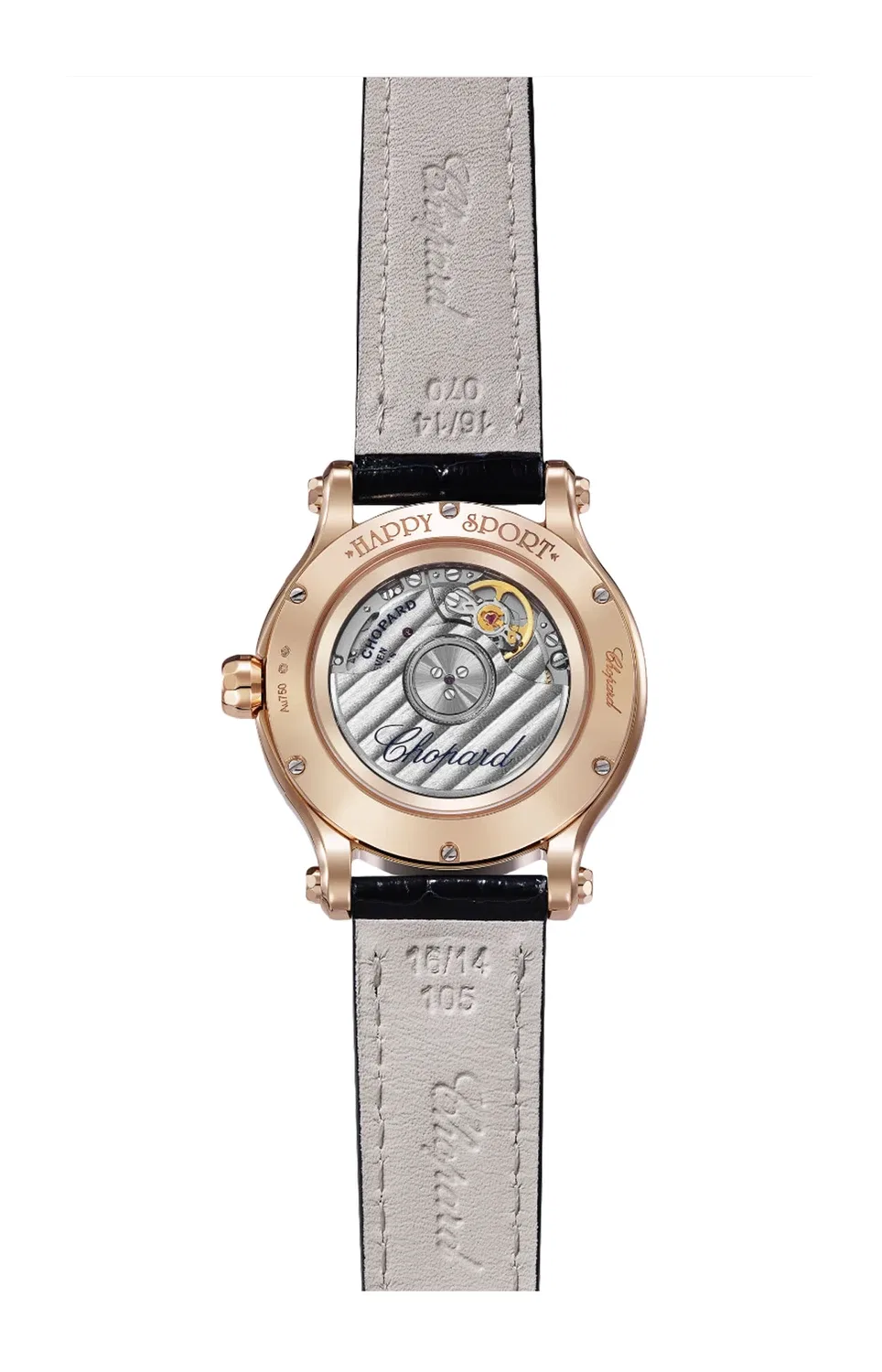 HAPPY SPORT 33 ММ, АВТОМАТИКА, ЭТИЧНОЕ РОЗОВОЕ ЗОЛОТО, БРИЛЛИАНТЫ - 275378-5001 CHOPARD, золотой — фото 2