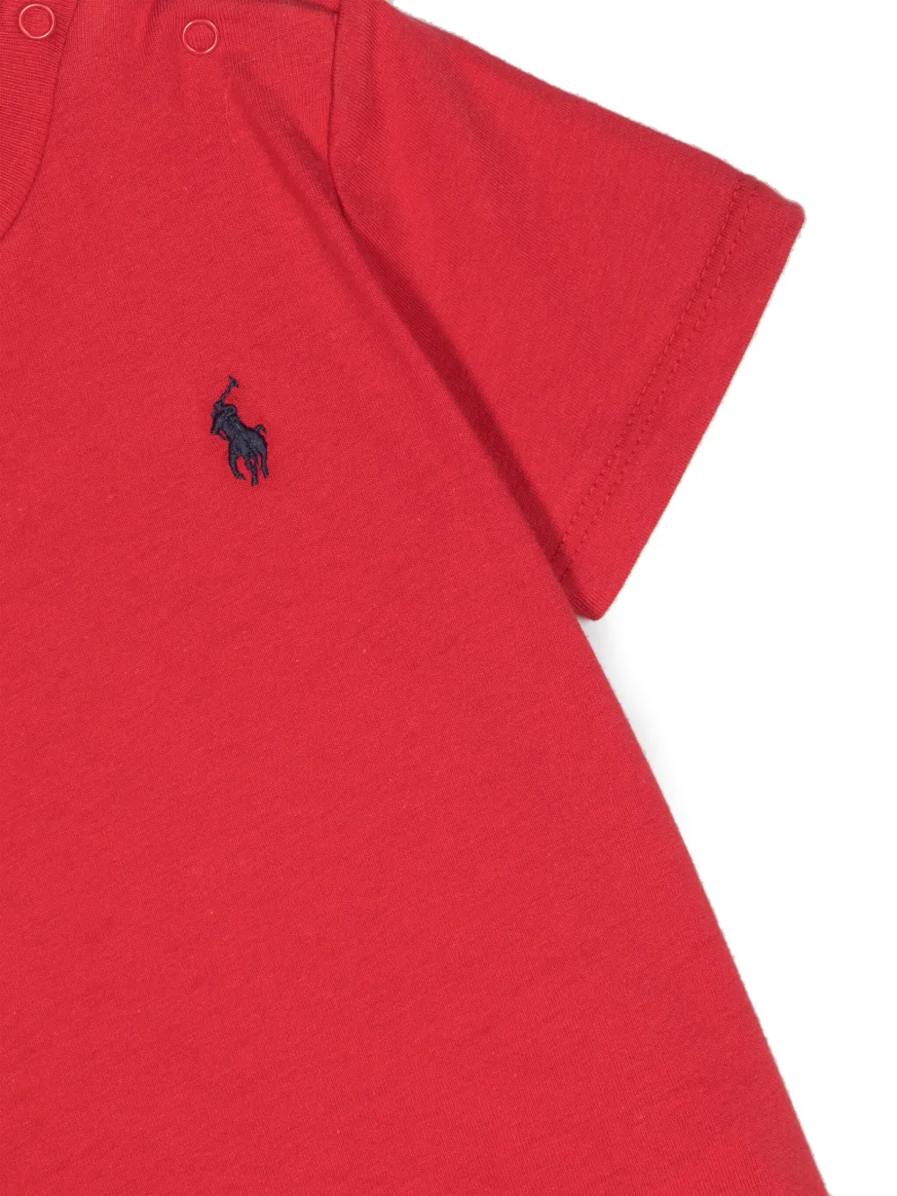 Футболка с вышитым логотипом POLO RALPH LAUREN KIDS, красный — фото 3