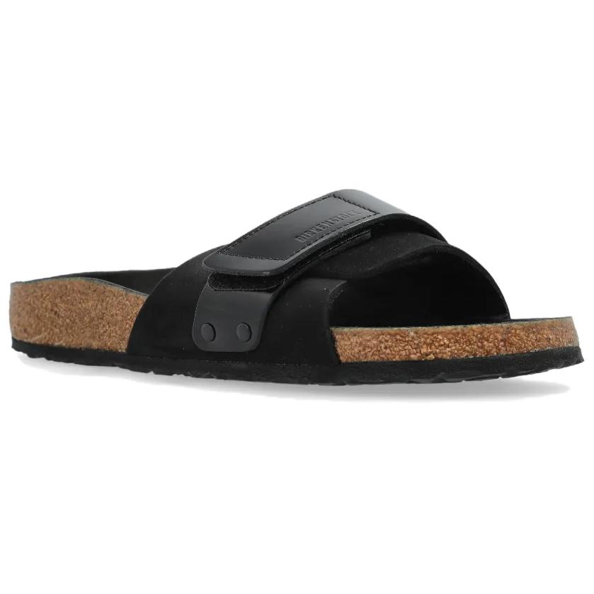 Birkenstock Оита противоскользящие износостойкие шлепанцы женские черные узкие, цвет Black — фото 3