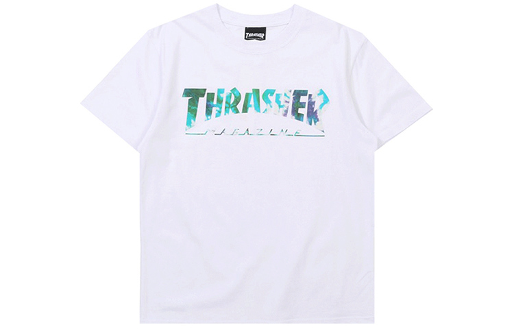 

Thrasher Футболка с круглым вырезом свободного кроя прямая с коротким рукавом японская версия унисекс белая, Белый, Thrasher Футболка с круглым вырезом свободного кроя прямая с коротким рукавом японская версия унисекс белая