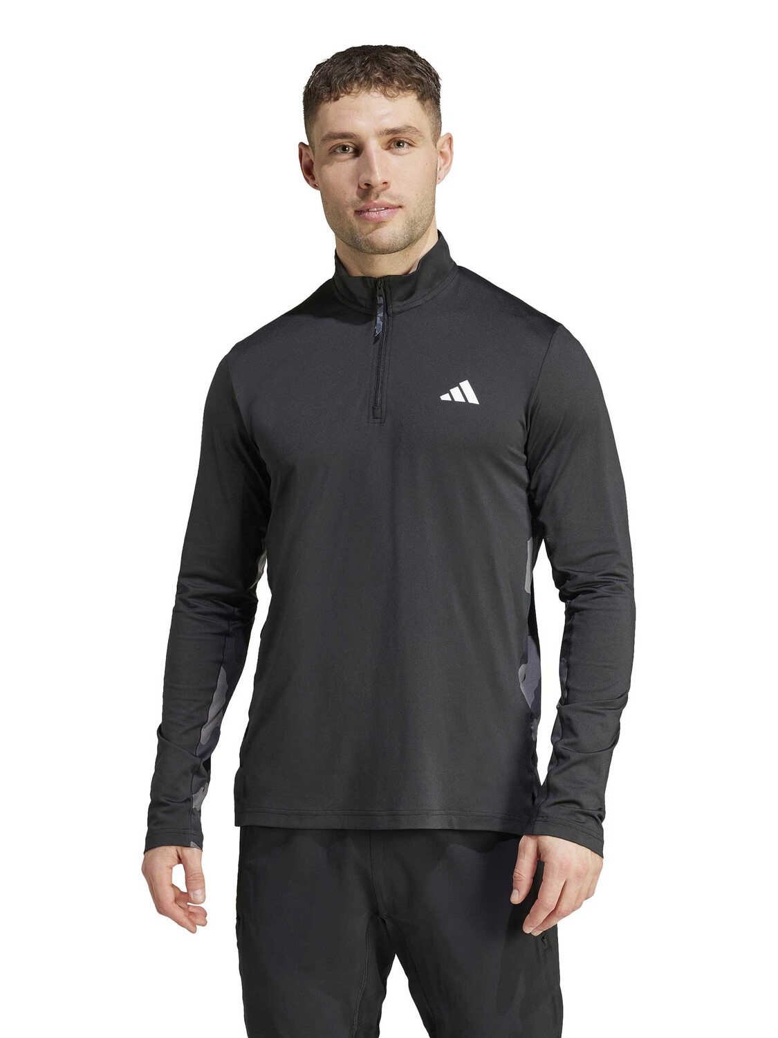 

Блуза Adidas Performance Train Essentials Camo Training 1/4-Zip, черный