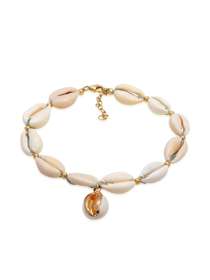 

Elli Браслет Fußschmuck 925 Sterling Silber Muschel in Gold