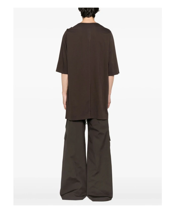 Футболка с круглым вырезом из органического хлопка Rick Owens, коричневый — фото 3