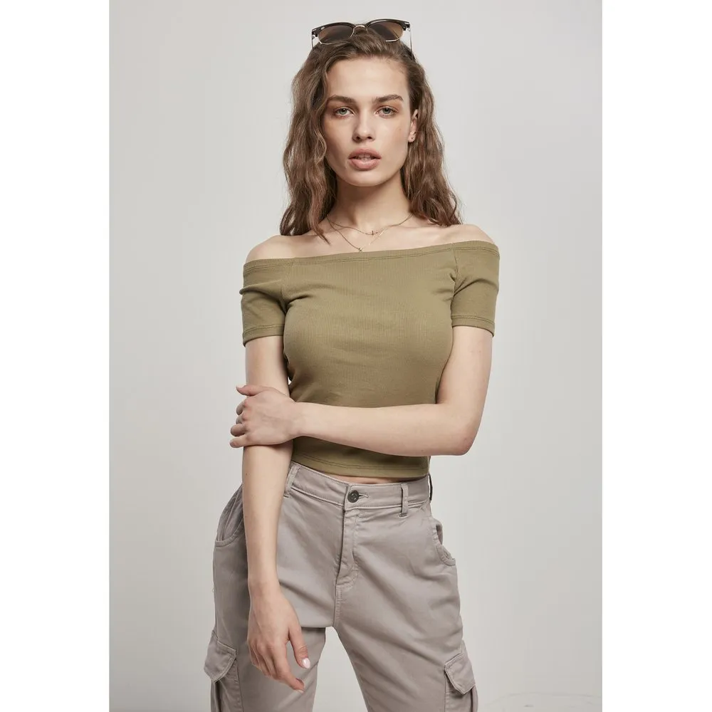 

Футболка Urban Classics Épaule Nue, зеленый
