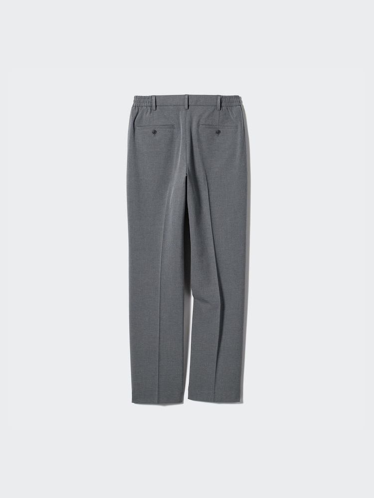 Широкие брюки со складками Uniqlo, цвет 06 серый — фото 4