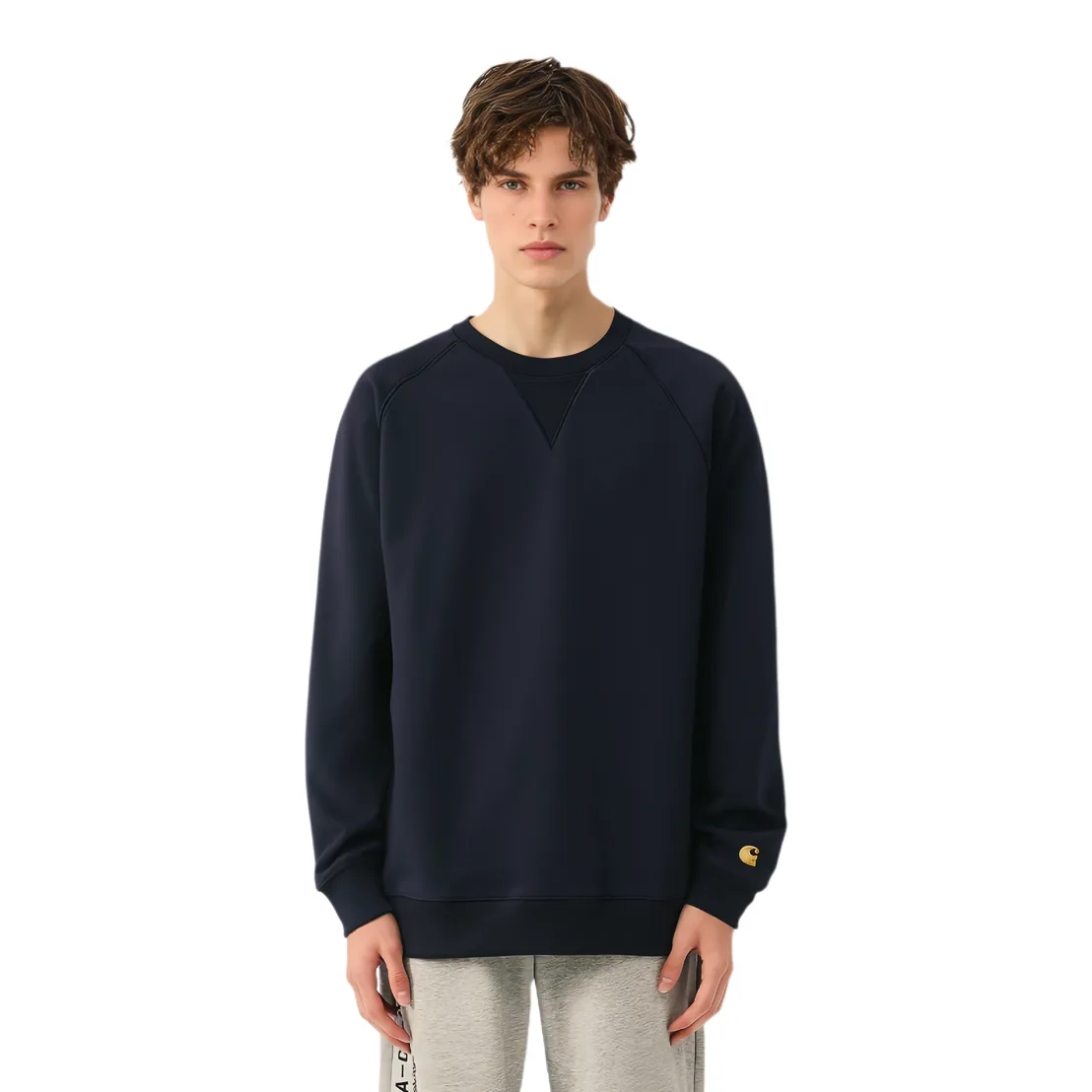 

Толстовка с длинным рукавом и круглым вырезом Carhartt WIP, темно-marine синий