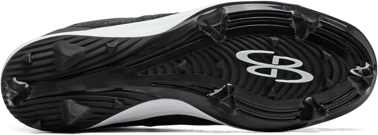 Мужские бутсы Boombah Viper Pureknit с литой подошвой - Status - Разные цвета - Разные размеры, черный — фото 2