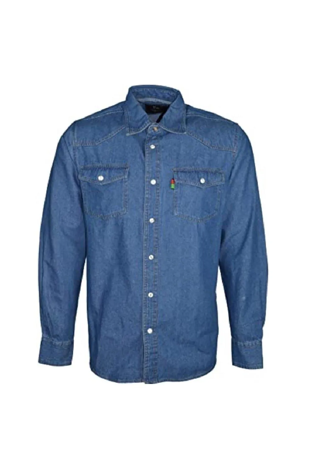 

Джинсовая рубашка в западном стиле Duke Clothing, синий