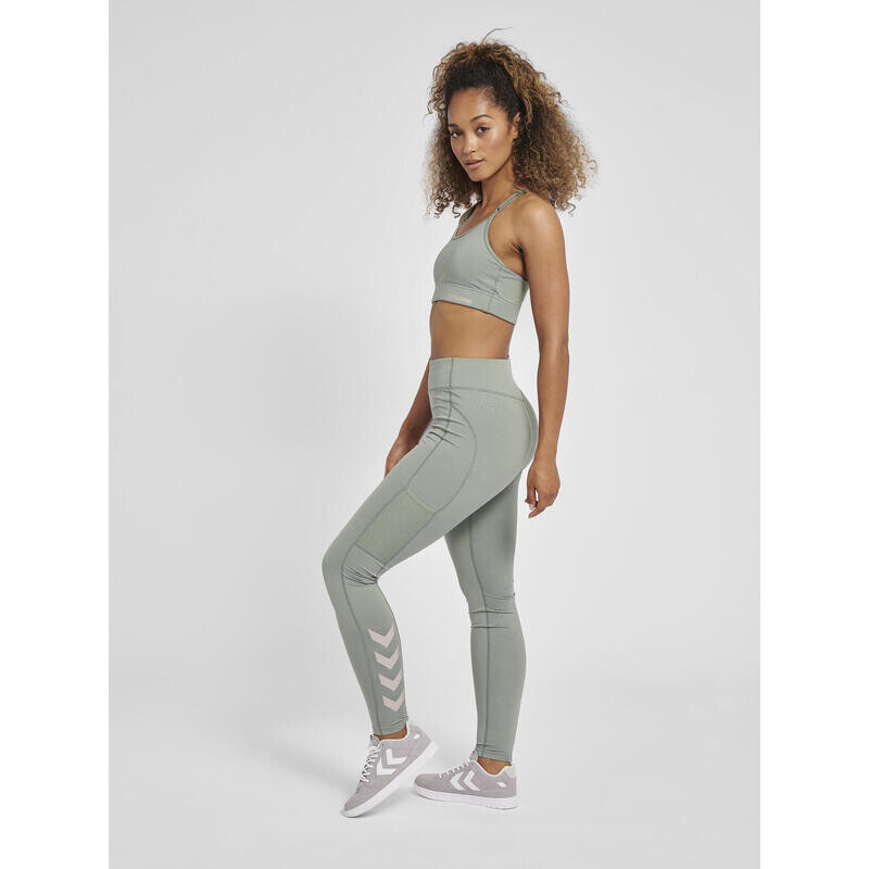 

Тайтсы Hummel, цвет melezegrün/grau/grau