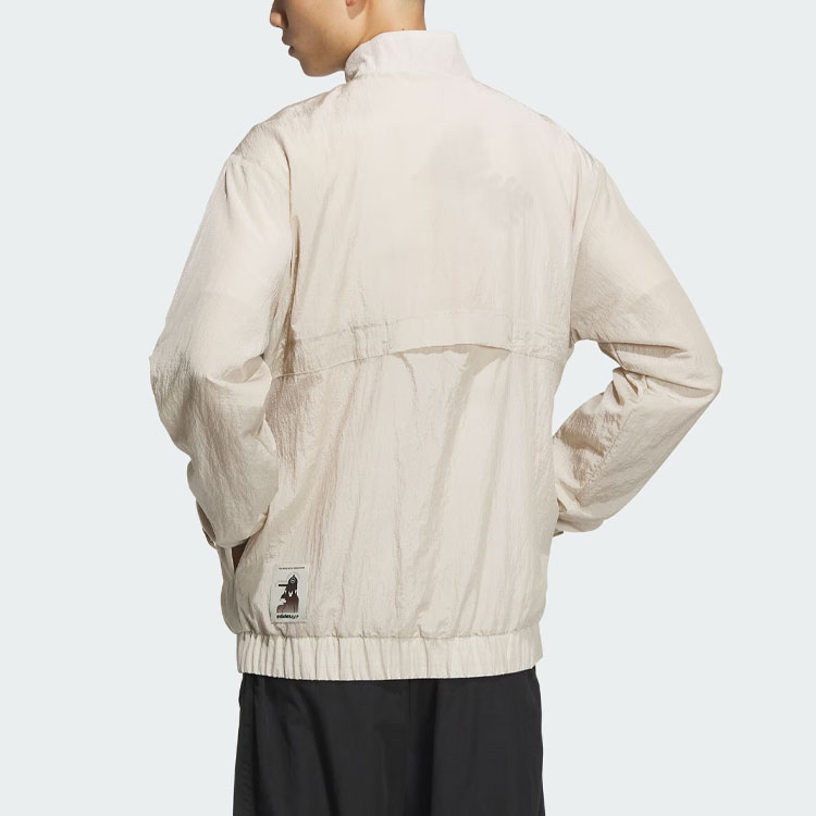 Куртка-ветровка мужская бежевая умбра Adidas Neo — фото 4