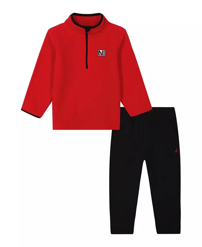 

Комплект спортивных штанов Polar Fleece с полумолнией для малышей и маленьких мальчиков Nautica