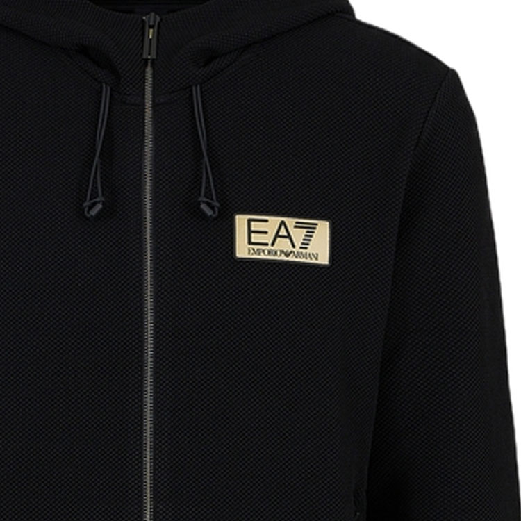 EA7 SS24 Толстовка Мужская Черная EMPORIO ARMANI — фото 3