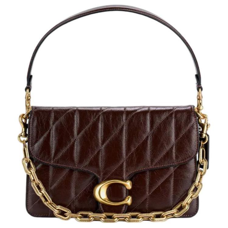 

Кожаная сумка через плечо среднего размера женская с кленовым листом COACH