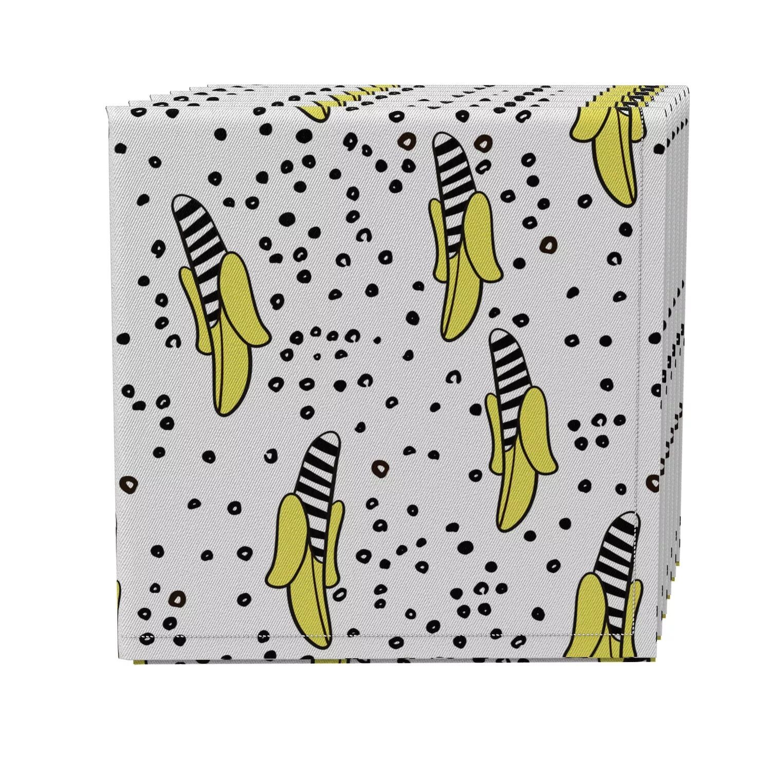 

Набор салфеток из 4 шт., 100 % хлопок, 20x20 дюймов Modern Banana