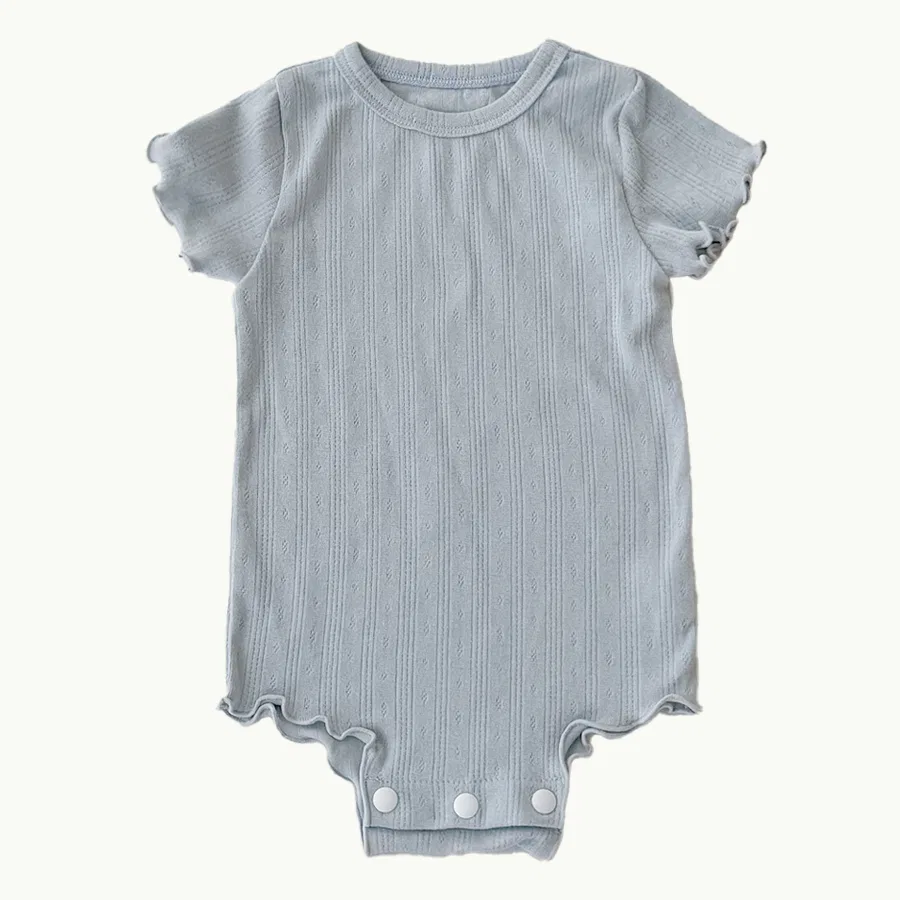 Детский боди Eyelet цвета облачно-голубой от Abientot Ma Cherie