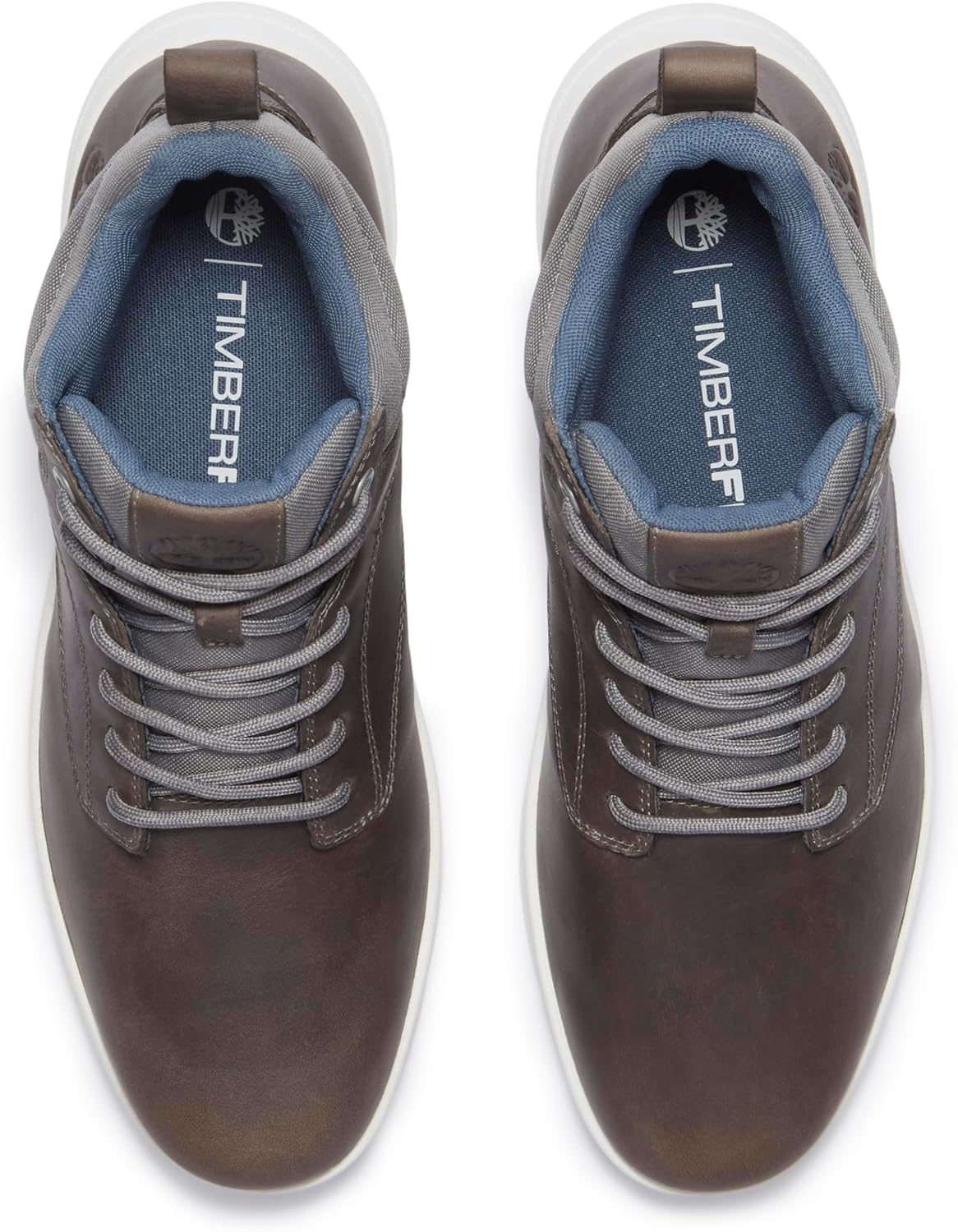Timberland мужские кроссовки-ботинки Parker Street Mid на шнуровке, Dark Grey Full Grain — фото 3