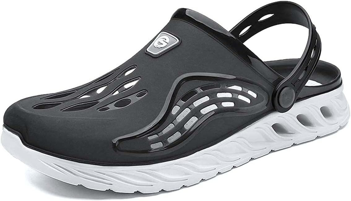 

Мужские и женские легкие и комфортные дышащие садовые сандалии HYDLONGR из резины с плоской подошвой, нескользящие, пляжные тапочки, сабо, серый