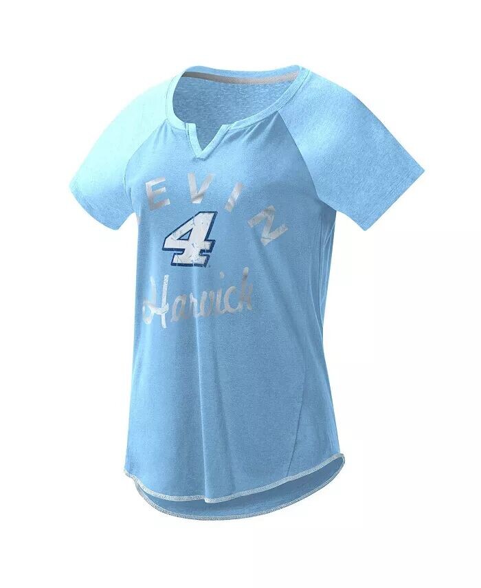 

Женская голубая футболка Kevin Harvick Grand Slam Tri-Blend Notch с v-образным вырезом G-Iii 4Her By Carl Banks