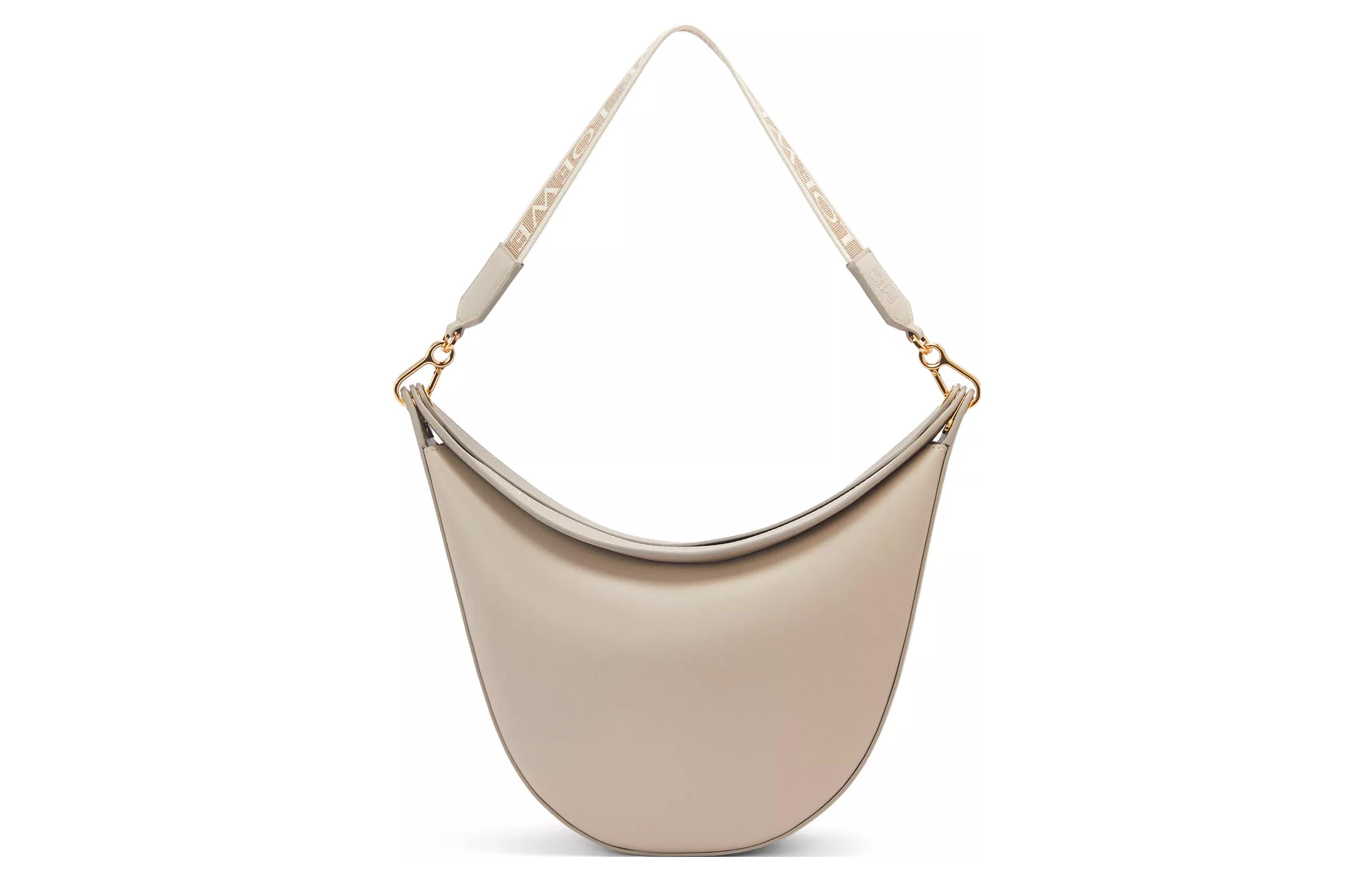 

Сумка-хобо Luna Satin Cow Leather, женская наплечная сумка, светлый оат LOEWE, basic set (bag+dust bag)