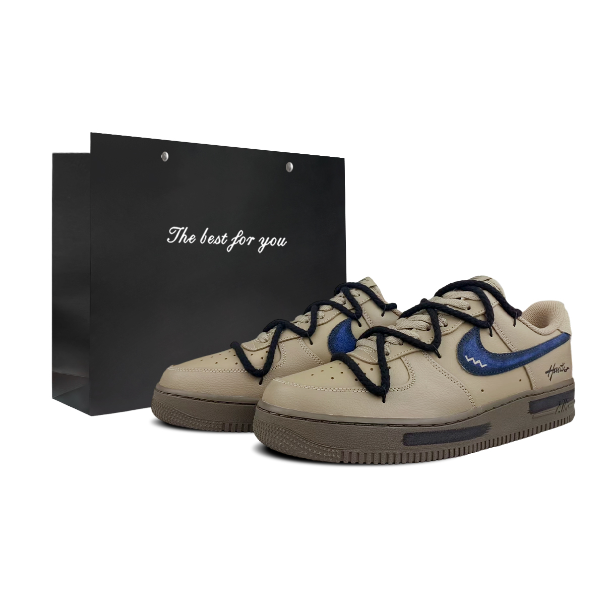 

Air Force 1 BNK Blessing, устойчивые к истиранию низкие скейтерские кроссовки унисекс Nike, коричневый