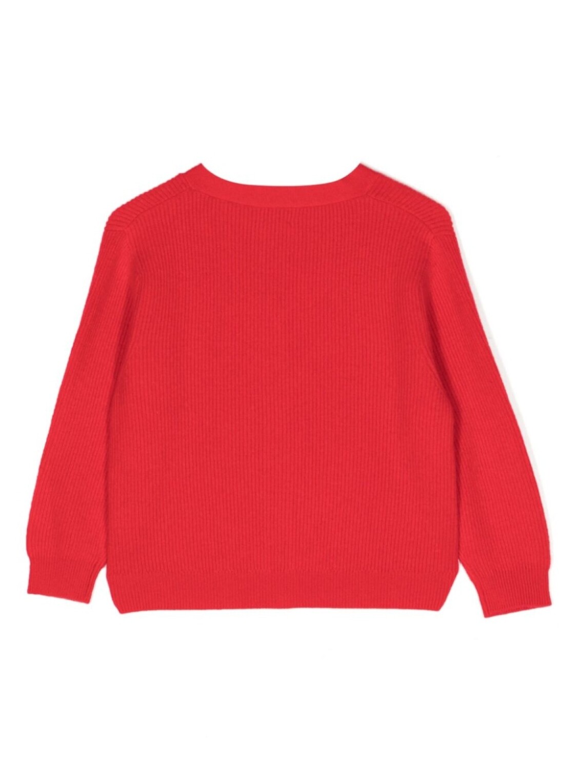Кашемировый кардиган Mimi в рубчик Cashmere in Love Kids, красный — фото 2