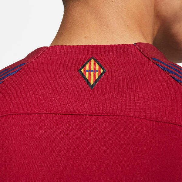 Куртка fc barcelona academy pro полноразмерная трикотажная футбольная куртка с застежкой-молнией Nike, красный — фото 3