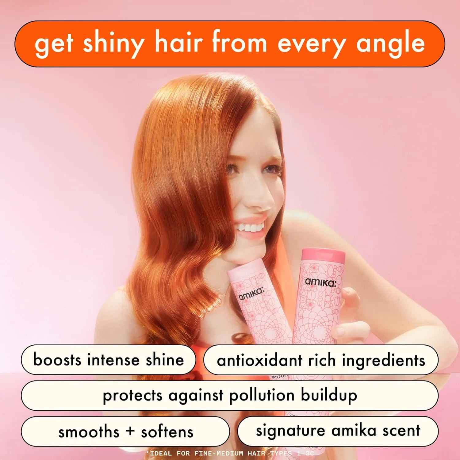 Кондиционер Amika Mirrorball High Shine + Protect с антиоксидантами 1000 мл (.) — фото 2