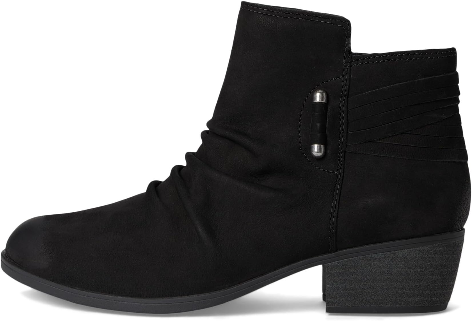 Ботильоны женские Clarks Charlten Rosa из нубука с декором, черный — фото 4