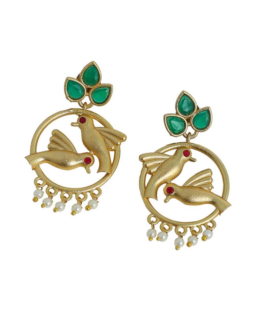 

Женские серьги-подвески The Halo-Bird Drop Earrings - античное золото SOHI, Gold