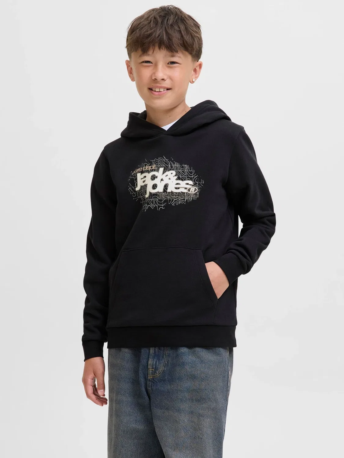 Капузон из хлопка JACK & JONES Junior, черный — фото 2