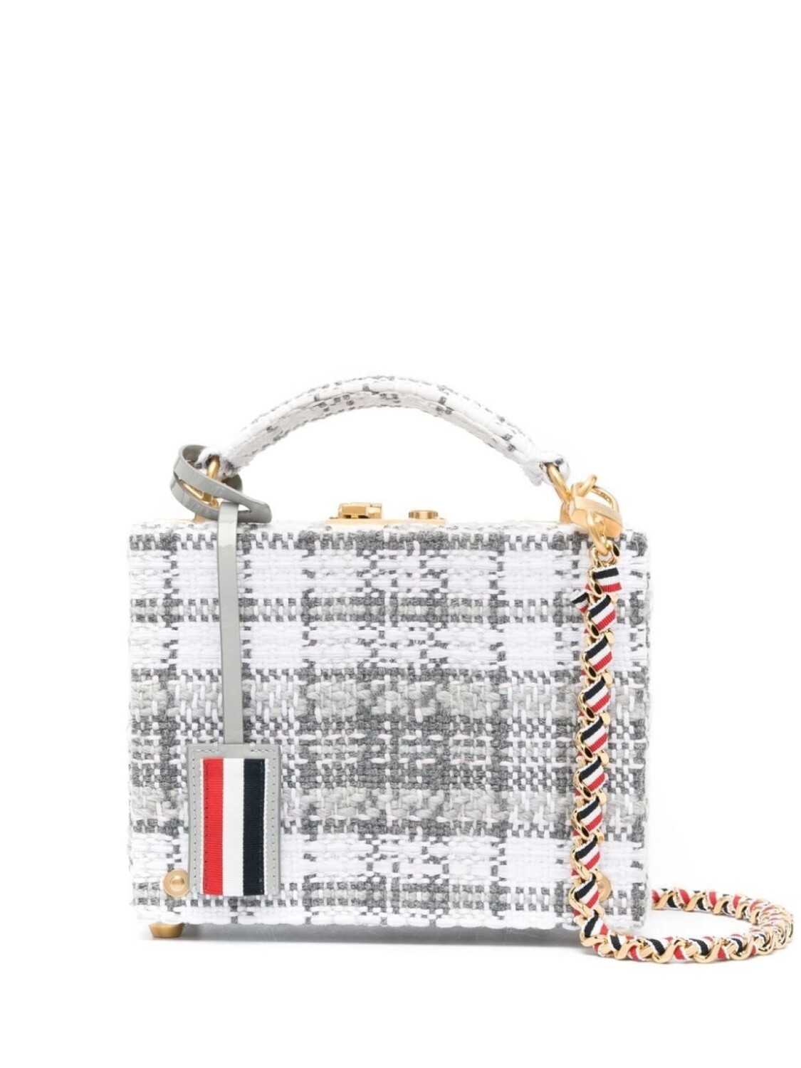 

Thom Browne сумка через плечо в клетку тартан, серый