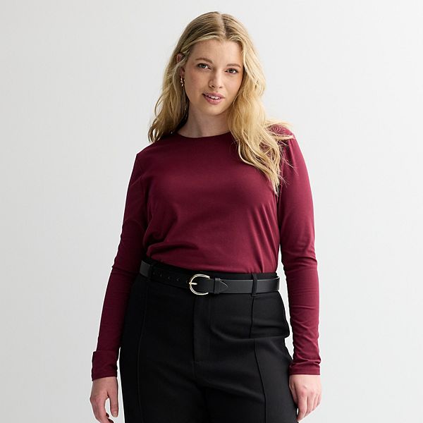 

Футболка с длинным рукавом Juniors plus size So, Aged Wine