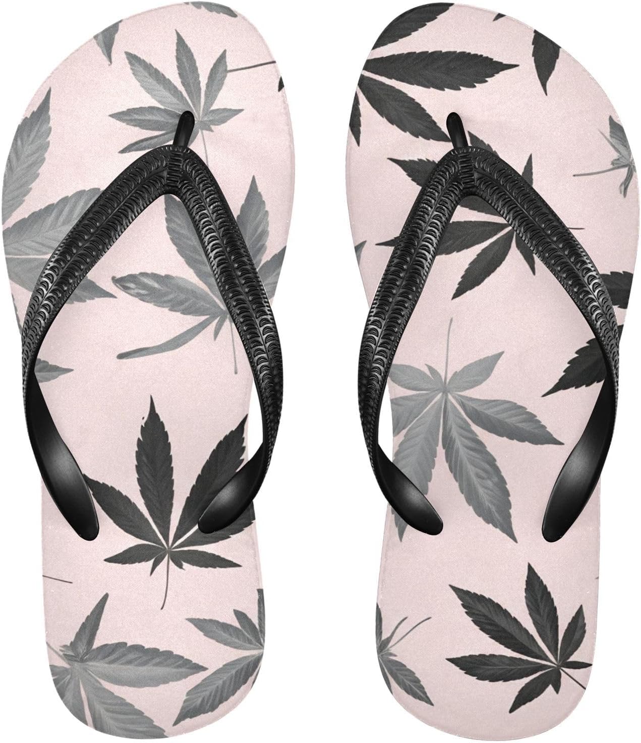 

Вьетнамки с листьями розового цвета, пляжный душ, шлепанцы, резиновые нескользящие летние тапочки для женщин и мужчин Sinestour