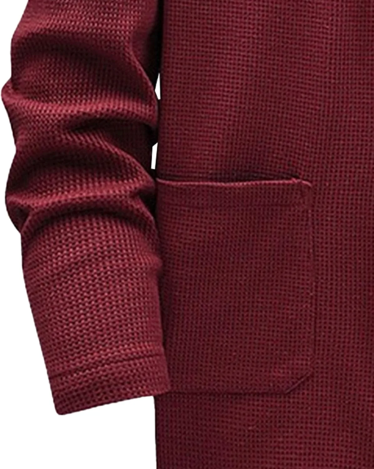Мужской длинный кардиган с v-образным вырезом, кабельная вязка, slim fit — фото 2