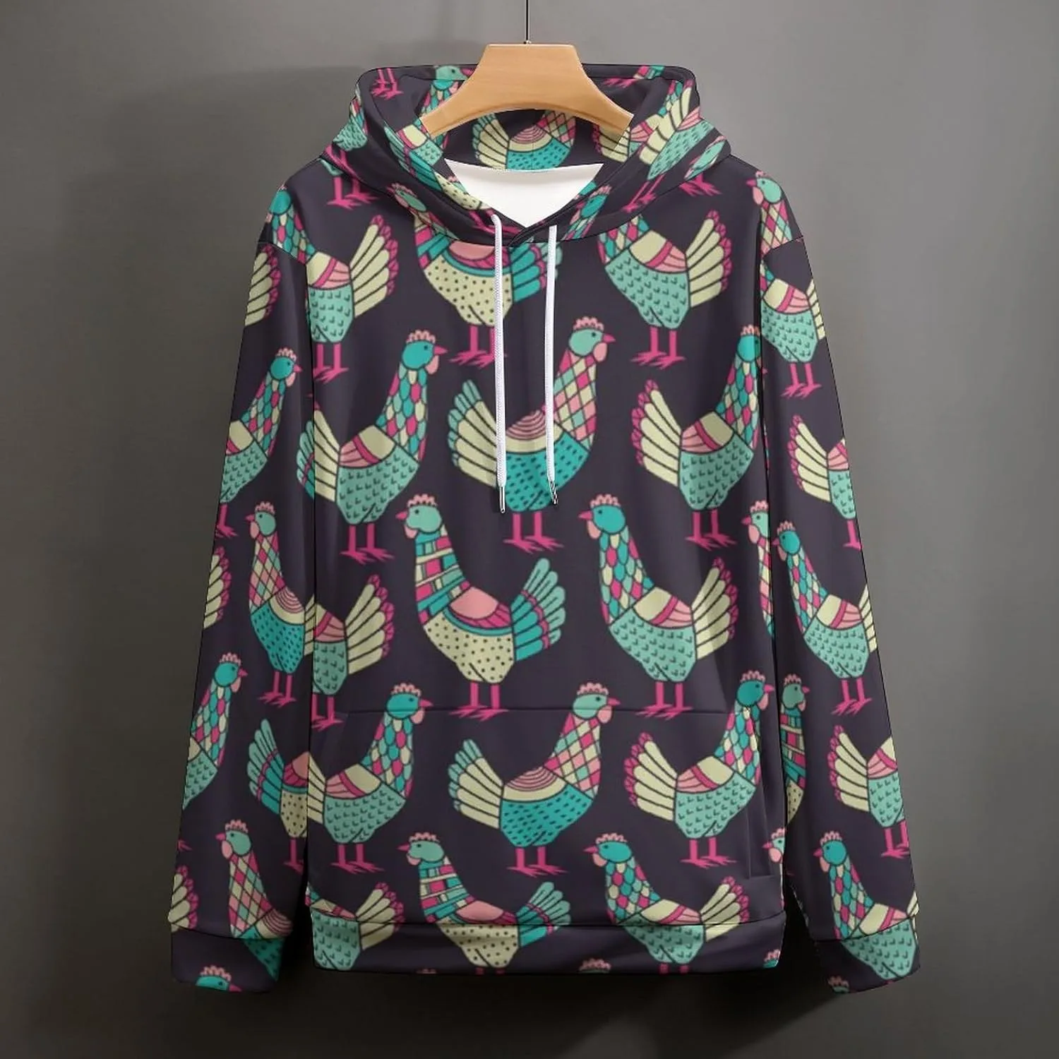Толстовка с принтом в виде цыплят, Long Sleeve, с карманом — фото 4