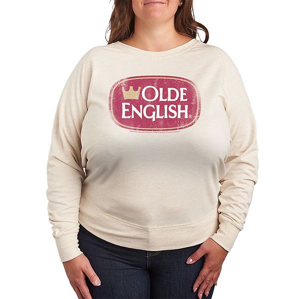 

Футболка с длинным рукавом Plus size Olde English Logo Distressed French Terry Licensed Character