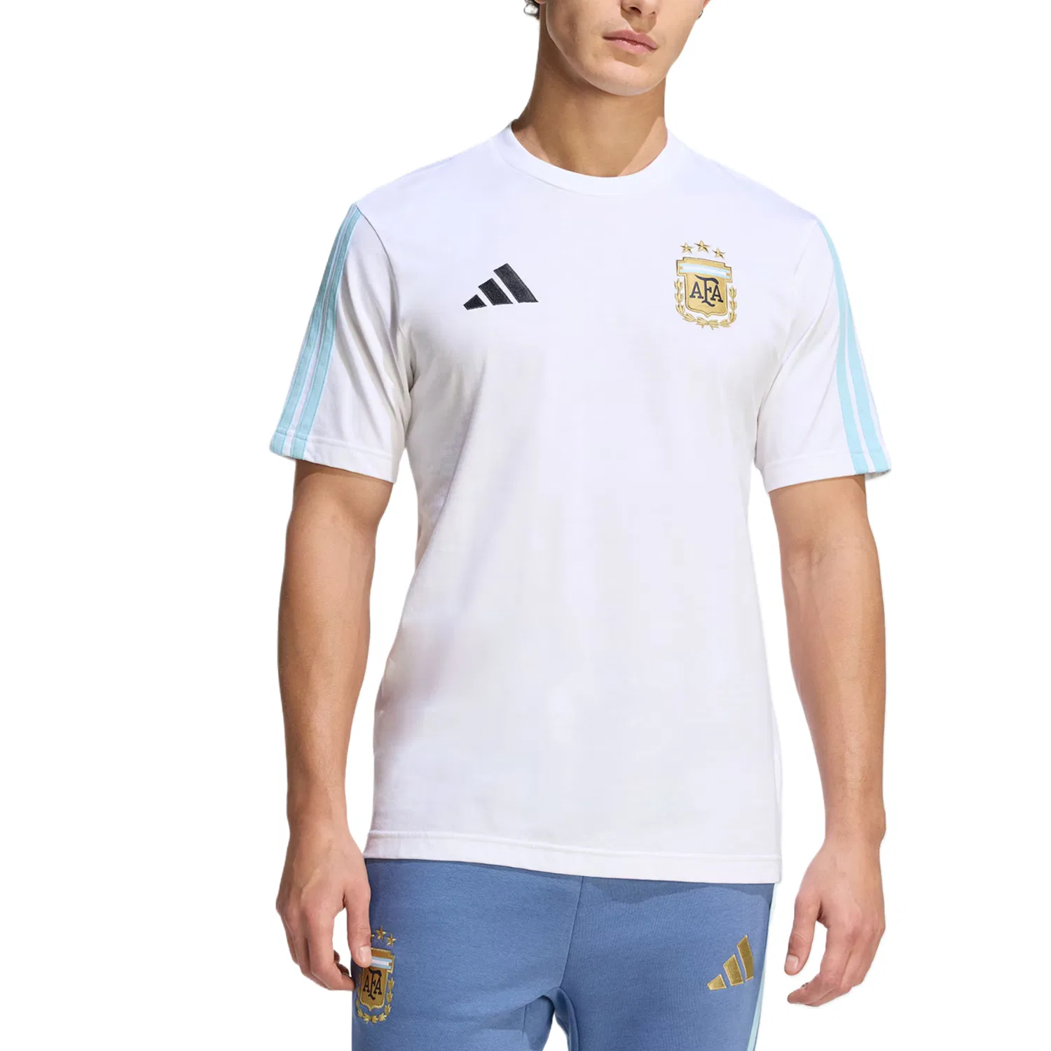 Футболка Аргентина мужская Adidas, White/Blue — фото 3