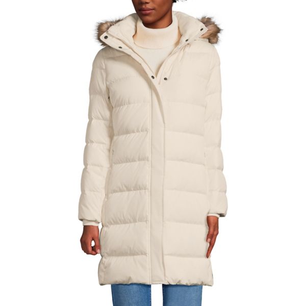 

Женская зимняя пуховая куртка Lands' End, цвет ivory pearl