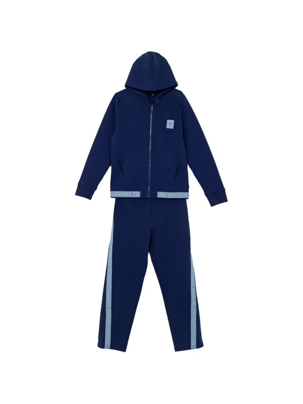Спортивный костюм с капюшоном и логотипом Emporio Armani Kids, синий