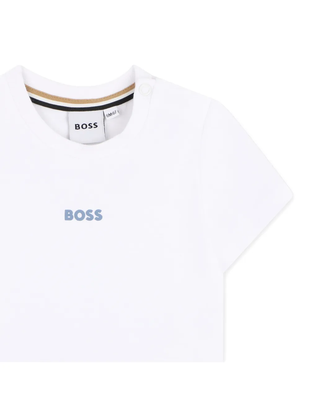 Футболка с принтом логотипа Boss Kidswear, белый — фото 3
