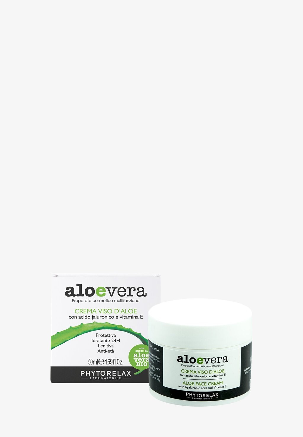 

Дневной крем Aloe Vera Face Cream With Hyaluronic Acid & Vitamin E Phytorelax