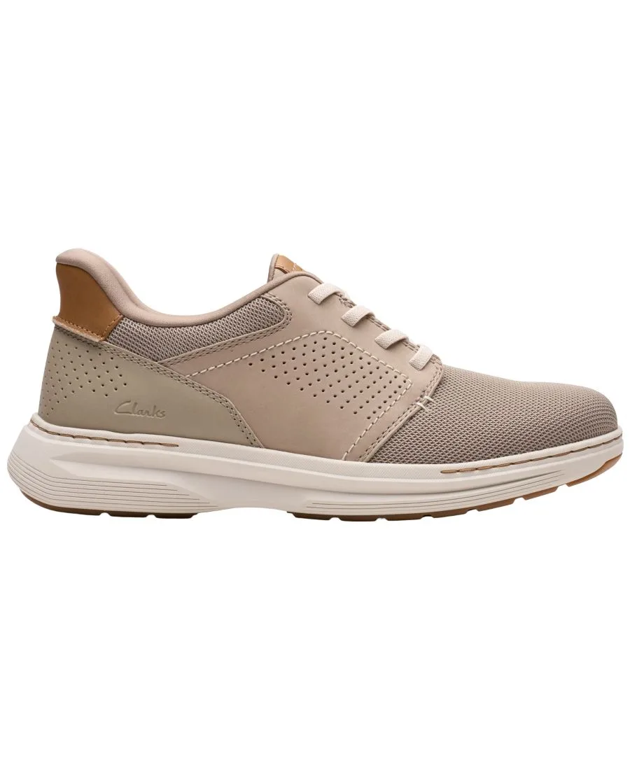Мужские низкие кроссовки Craftwell на шнуровке Clarks, серый suede — фото 2