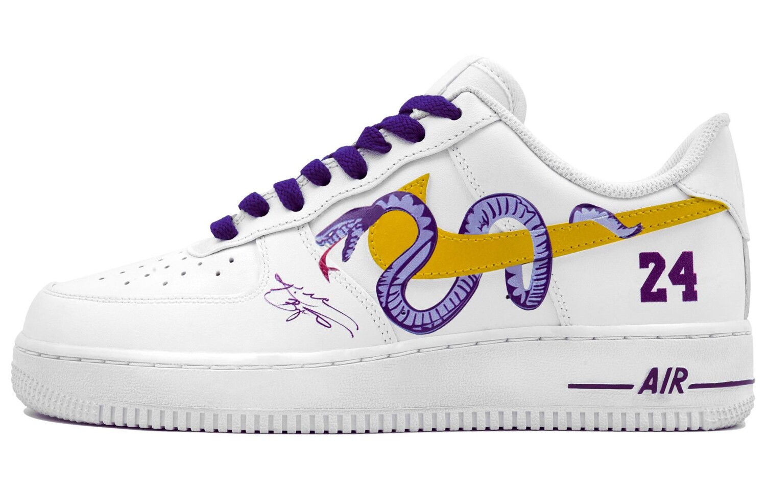 

Кроссовки Nike Air Force 1 Skateboarding Shoes Unisex Low-top Purple, белый