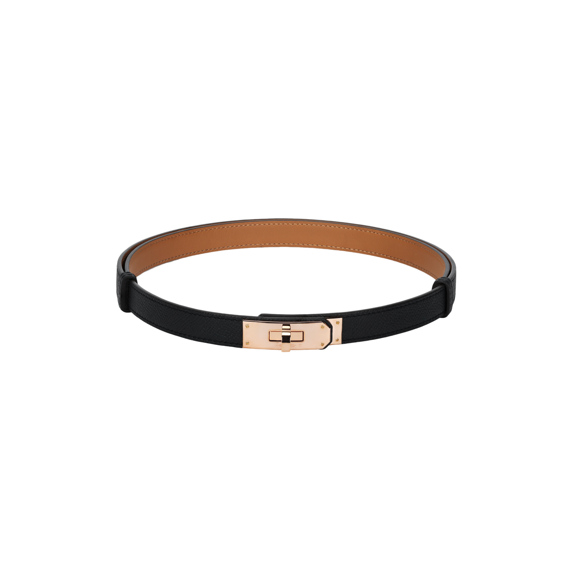 

Ремень женский из кожи телёнка Эпсом шириной 1,8 см HERMES